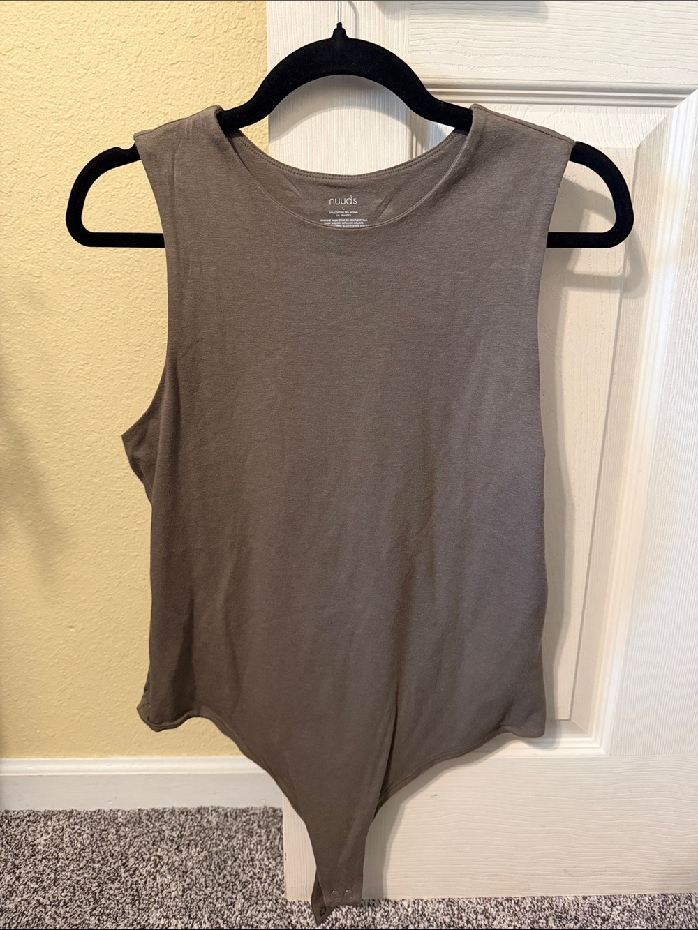 nuuds mocha Sleeveless Bodysuit Tank